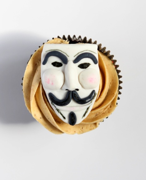 V of Vendetta cupcakes